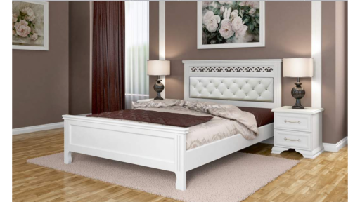 Кровать "Грация" античный белый 140*200см