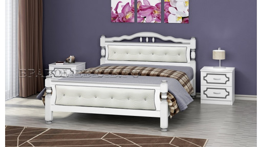Кровать "Карина-11" белый жемчуг 160*200см