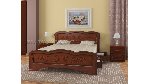 Кровать "Карина-8" орех, с ящиками 160*200см