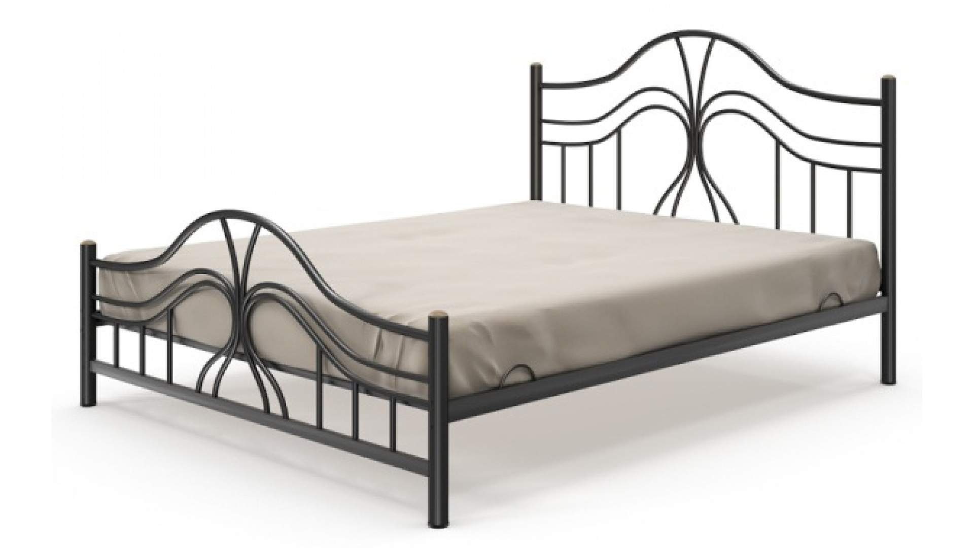 кровать металлическая chris цвет черный